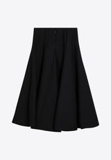 Valentino Crepe Couture Wool-Blend Midi Skirt Black 5B0RAC181CF/P_VALE-0NO