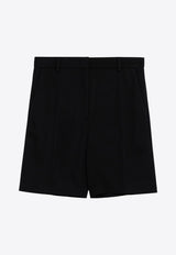 Valentino Grisaille Wool Bermuda Shorts Black 5B0RD0L588J/P_VALE-0NO