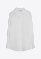 Valentino Floral Embroidered Long-Sleeved Shirt White 5B3AB6L88PF/P_VALE-A03