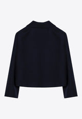 Valentino Signature VLogo Wool-Blend Blazer Blue 5B3CE2I21CF 598