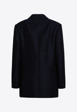 Valentino Double-Breasted Toile Iconographe Blazer Blue 5B3CE3K08G5/P_VALE-598