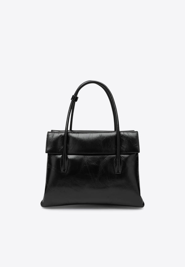 Miu Miu Solitaire Leather Top Handle Bag Black 5BA302OWOUS0/R_MIU-F0002