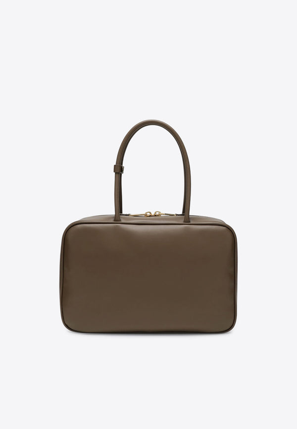 Miu Miu Large Beau Leather Shoulder Bag Taupe 5BB117MON2CRW/S_MIU-F0244