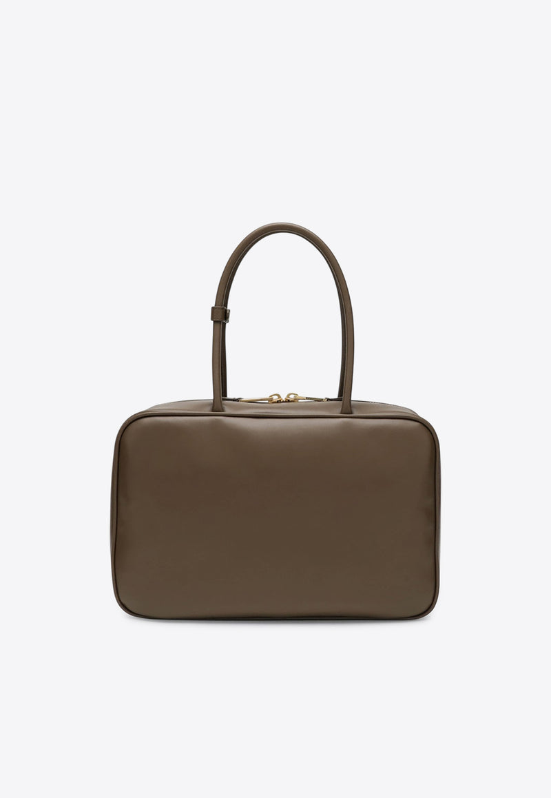 Miu Miu Large Beau Leather Shoulder Bag Taupe 5BB117MON2CRW/S_MIU-F0244