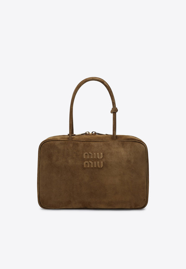 Miu Miu Beau Suede Shoulder Bag Olive 5BB117MON2CSS/S_MIU-F0393