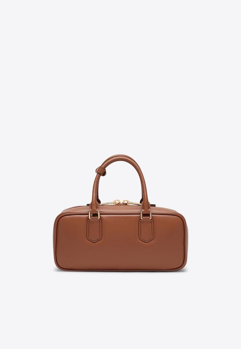 Miu Miu Large Arcadie Leather Top Handle Bag Cognac 5BB148OONACR3/R_MIU-F0046