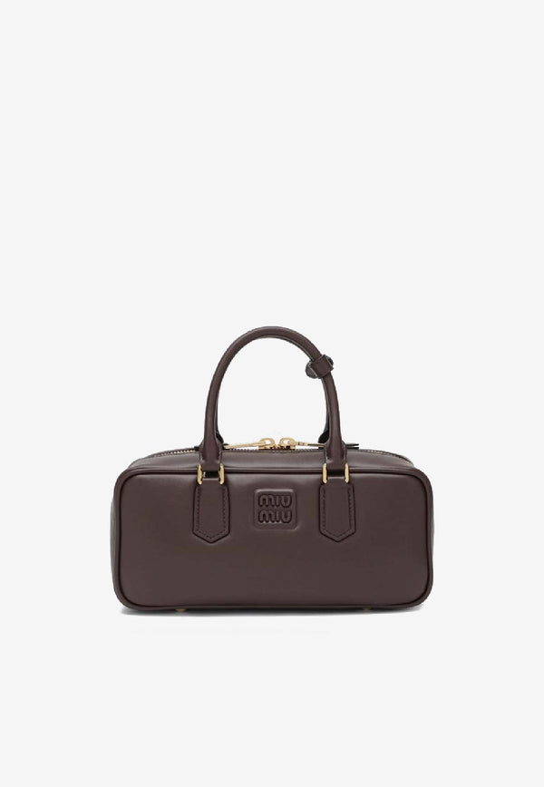 Miu Miu Large Arcadie Top Handle Bag Brown 5BB148OONACR3/S_MIU-F0NBL