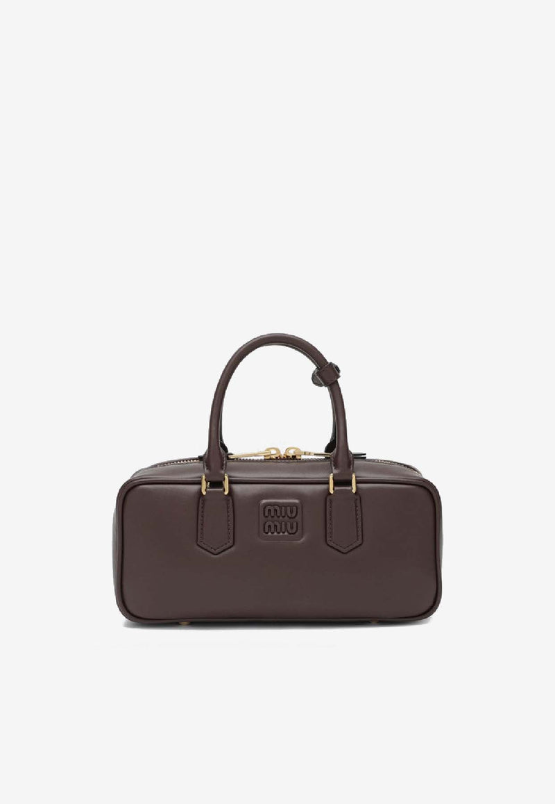 Miu Miu Large Arcadie Top Handle Bag Brown 5BB148OONACR3/S_MIU-F0NBL