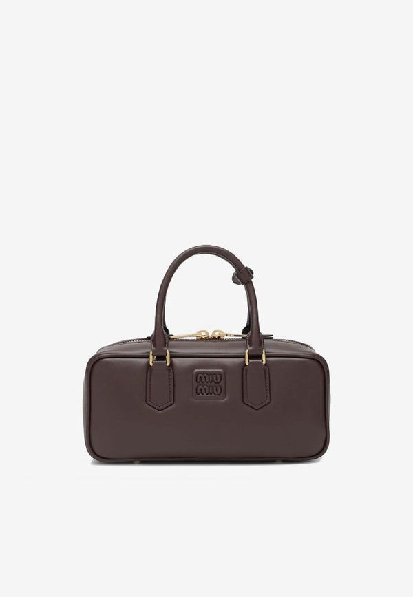 Miu Miu Large Arcadie Top Handle Bag Brown 5BB148OONACR3/S_MIU-F0NBL