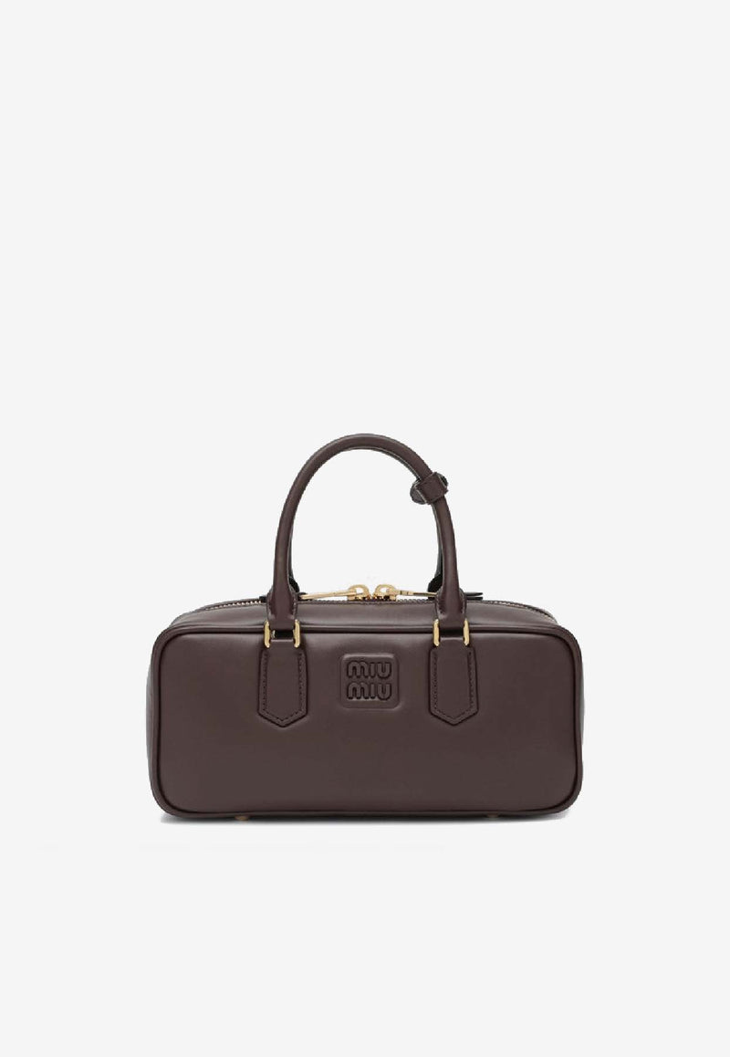 Miu Miu Large Arcadie Top Handle Bag Brown 5BB148OONACR3/S_MIU-F0NBL