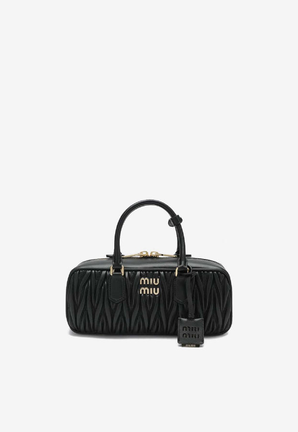 Miu Miu Large Arcadie Matelassé Leather Bag  5BB148OONAN88/Q_MIU-F0002