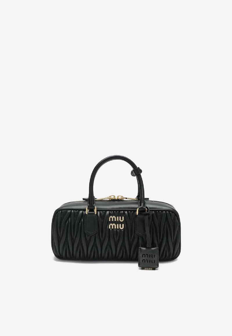 Miu Miu Large Arcadie Matelassé Leather Bag  5BB148OONAN88/Q_MIU-F0002