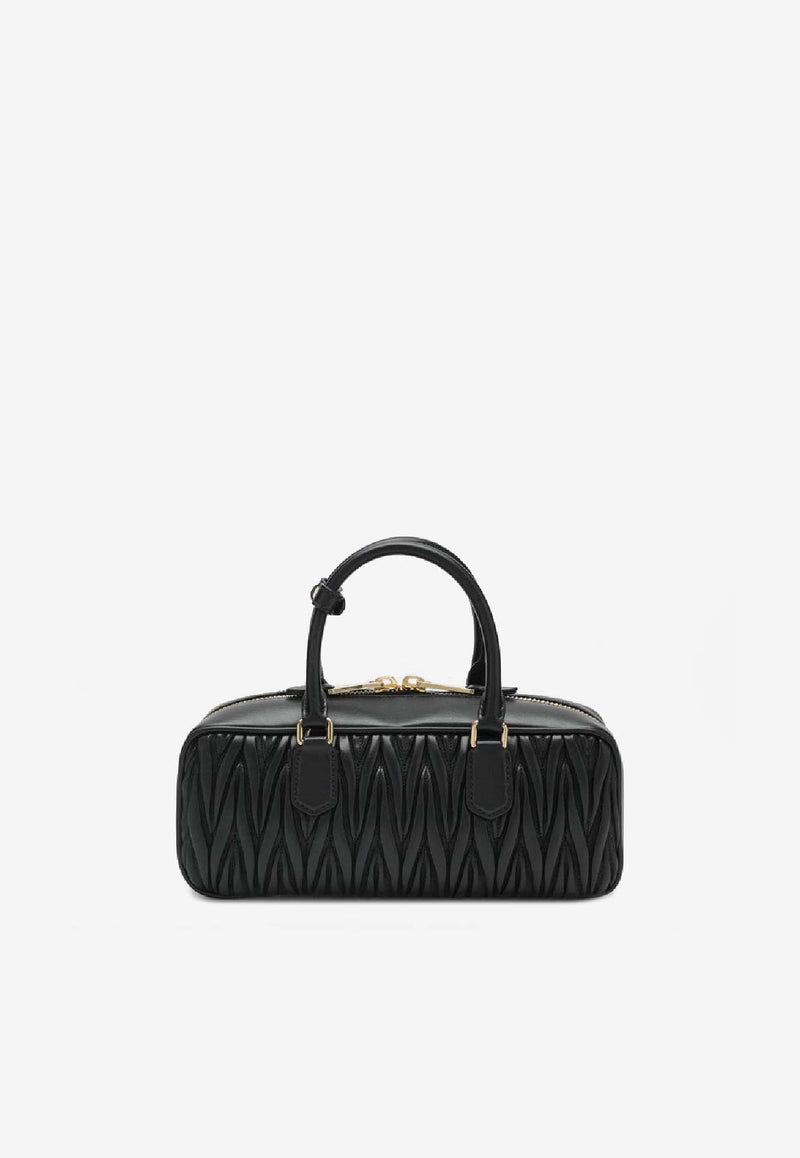 Miu Miu Large Arcadie Matelassé Leather Bag  5BB148OONAN88/Q_MIU-F0002