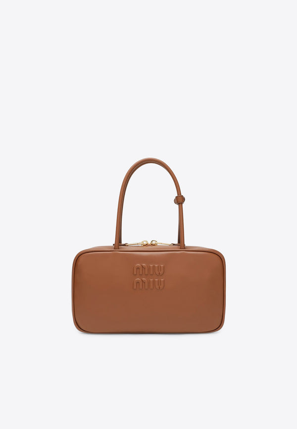 Miu Miu Medium Beau Leather Shoulder Bag Cognac 5BB172OOO2CRW/S_MIU-F0046