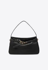 Miu Miu Medium Aventure Nappa Leather Shoulder Bag Black 5BC181OOO2BBL/R_MIU-F0002