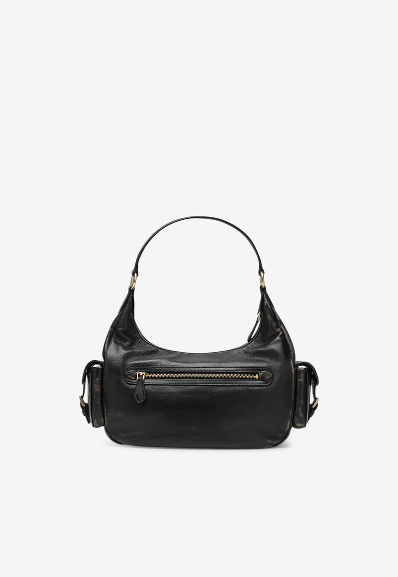 Miu Miu Aged Nappa Leather Shoulder Bag Dark Brown 5BC189OZOAF8T/R_MIU-F0201