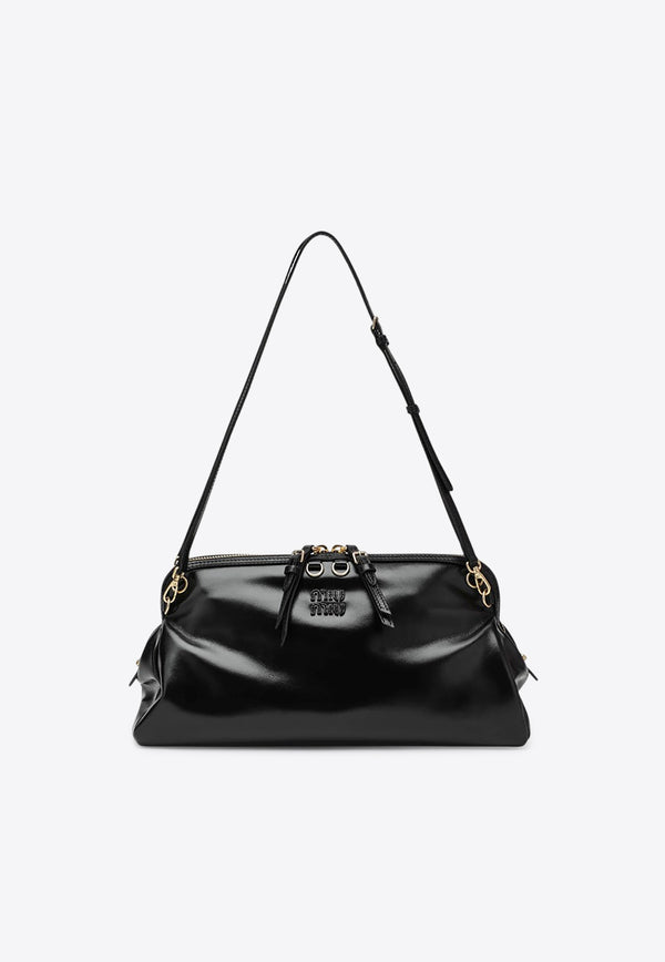 Miu Miu Glossy Leather Shoulder Bag  5BF129OOO2IEO/R_MIU-F0002