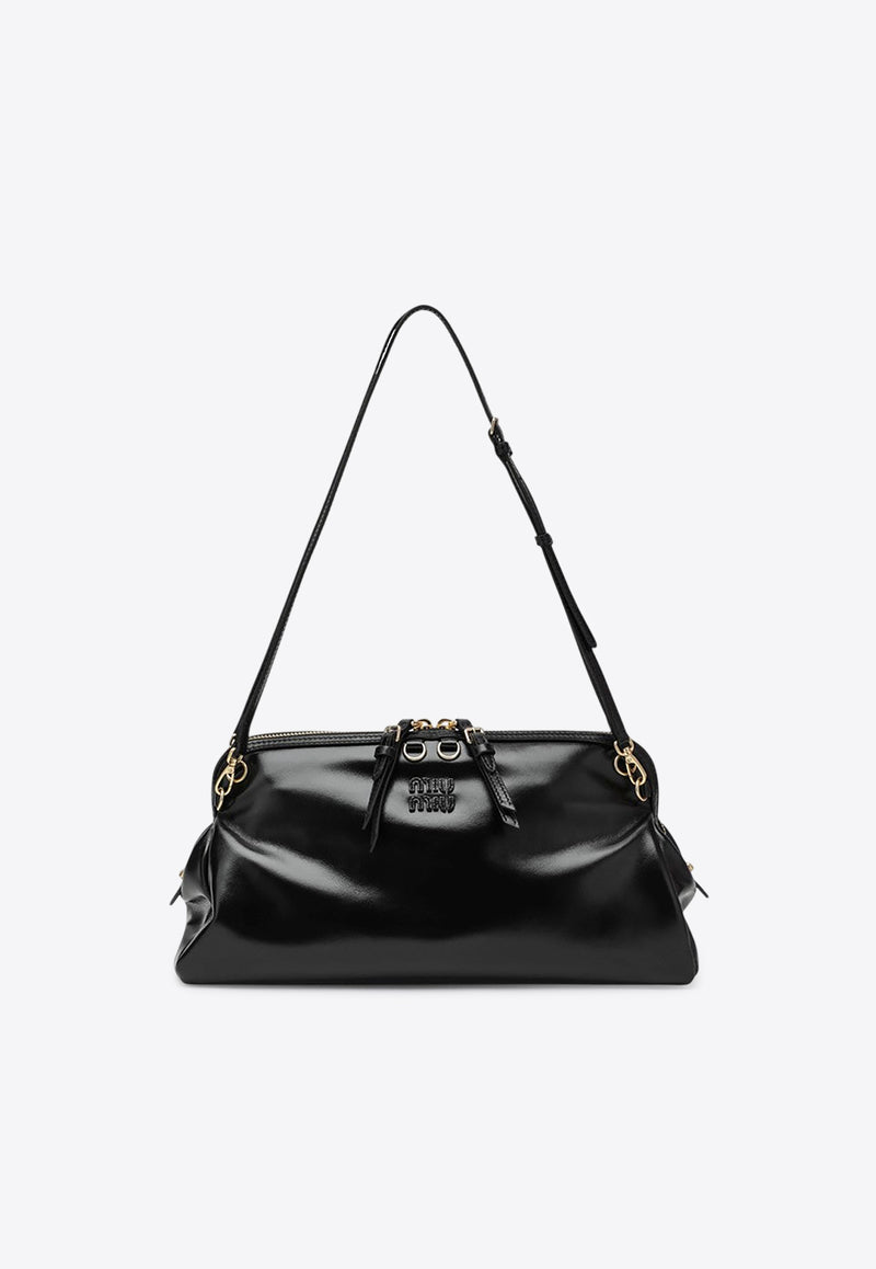 Miu Miu Glossy Leather Shoulder Bag  5BF129OOO2IEO/R_MIU-F0002