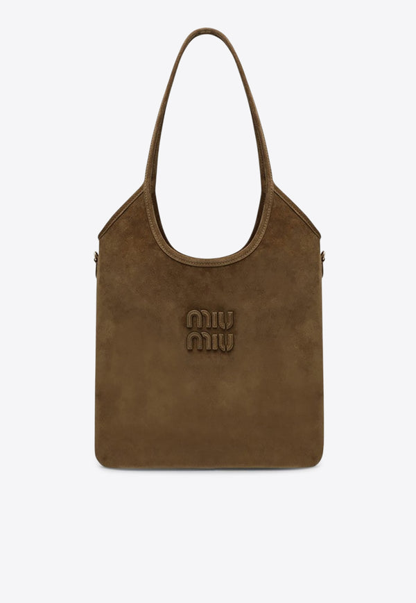 Miu Miu Ivy Suede Shoulder Bag Green 5BG231MLN2CSS/R_MIU-F0393