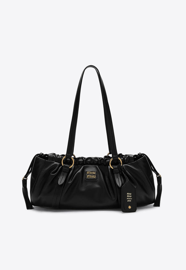 Miu Miu Joie Nappa Leather Shoulder Bag Black 5BG289MOO2CSW/P_MIU-F0002