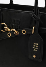 Miu Miu Aventure Nappa Leather Shoulder Bag Black 5BG291OON2BBL/Q_MIU-F0002