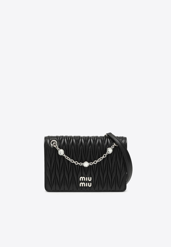 Miu Miu Crystal Embellished Quilted Crossbody Bag Black 5BP065OLO2CE3/N_MIU-F0002