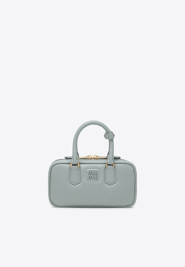 Miu Miu Mini Arcadie Leather Top Handle Bag Light Blue 5BP088OOOACR3/S_MIU-F0D30