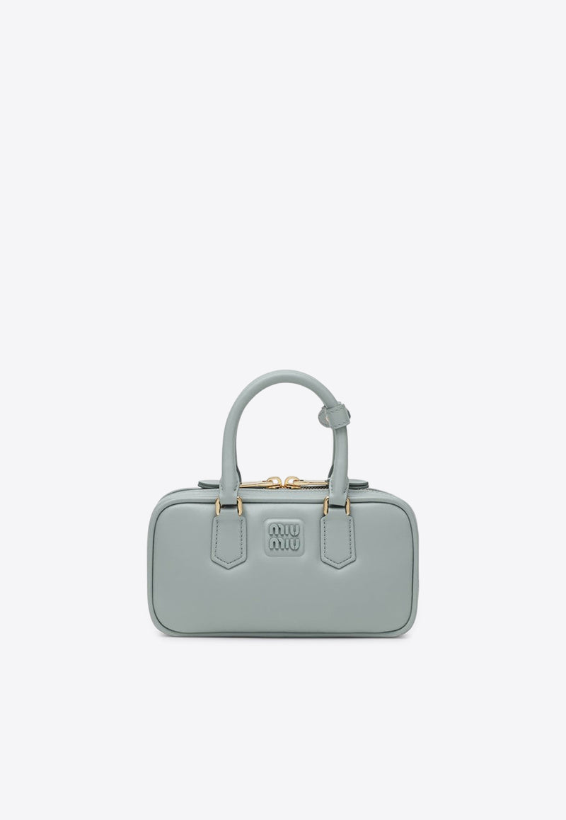 Miu Miu Mini Arcadie Leather Top Handle Bag Light Blue 5BP088OOOACR3/S_MIU-F0D30