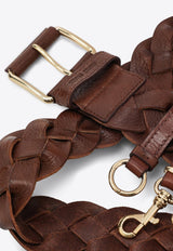 Miu Miu Braided Leather Belt Brown 5CC7222G7V/S_MIU-F0005