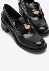 Miu Miu 50 Brushed Leather Pumps Black 5D276E050055/P_MIU-F0002