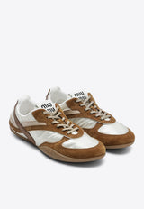 Miu Miu Gymnasium Low-Top Sneakers  Brown 5E428EA00571L/S_MIU-F0TBK