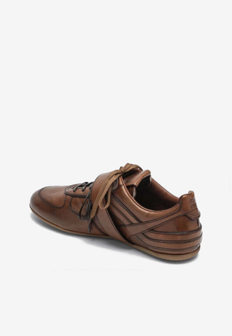 Miu Miu Leather Buckle Sneakers 5E549EA005537/R_MIU-F0046