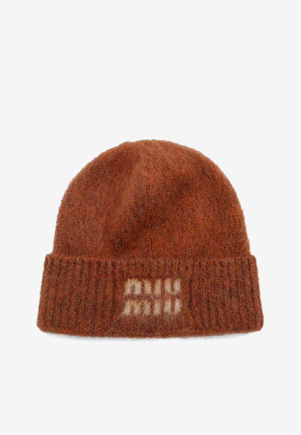Miu Miu Wool Jacquard Beanie 5HC3782CQD/R_MIU-F0033