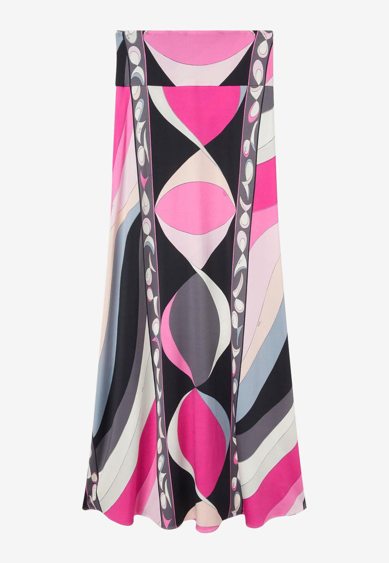 Pucci Pesci Print Maxi Skirt Multicolor