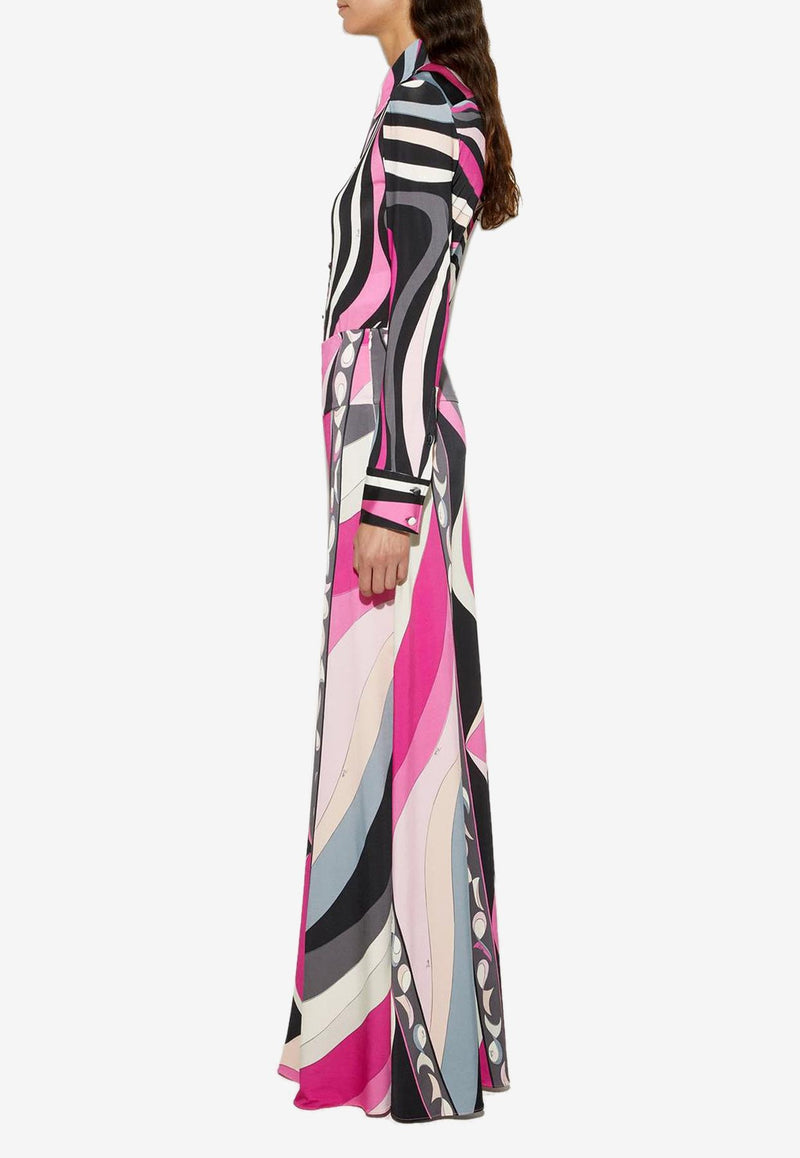 Pucci Pesci Print Maxi Skirt Multicolor