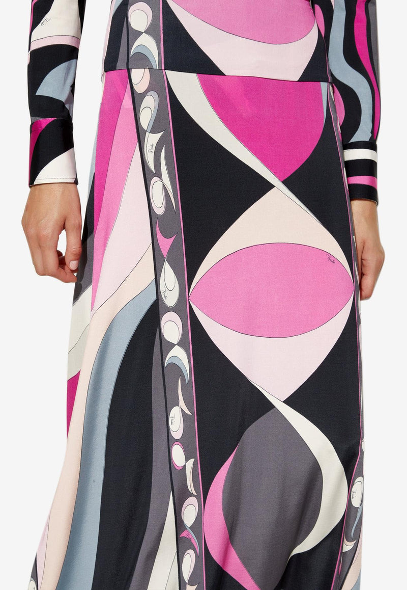 Pucci Pesci Print Maxi Skirt Multicolor