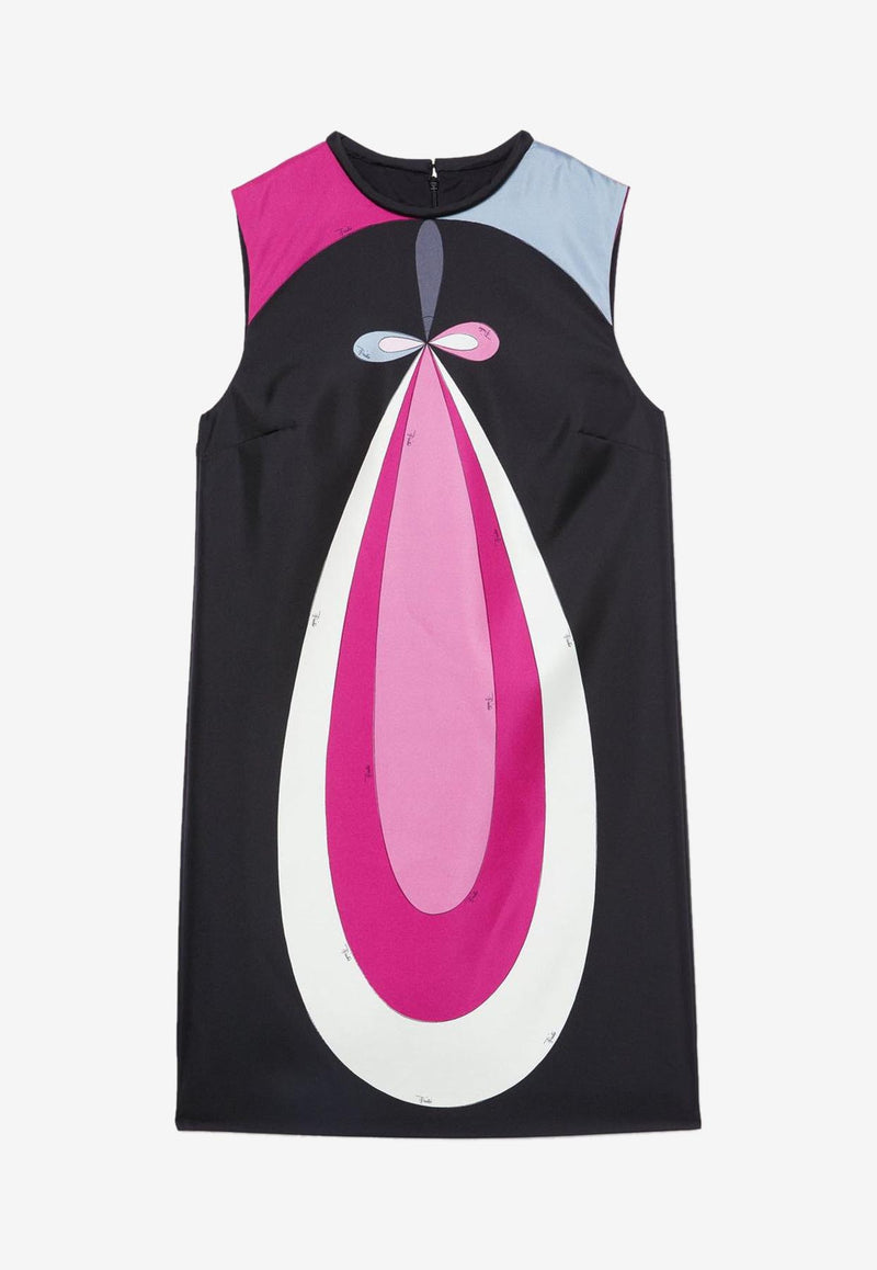 Pucci Maddalena Print Silk Mini Dress Multicolor