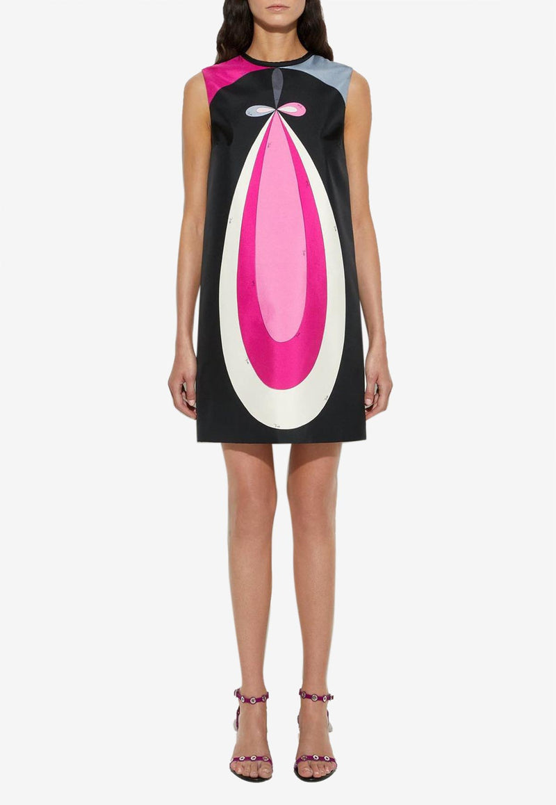Pucci Maddalena Print Silk Mini Dress Multicolor