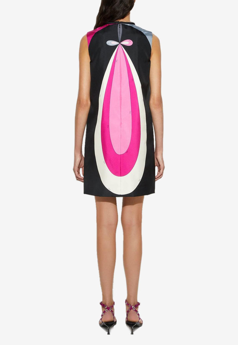 Pucci Maddalena Print Silk Mini Dress Multicolor