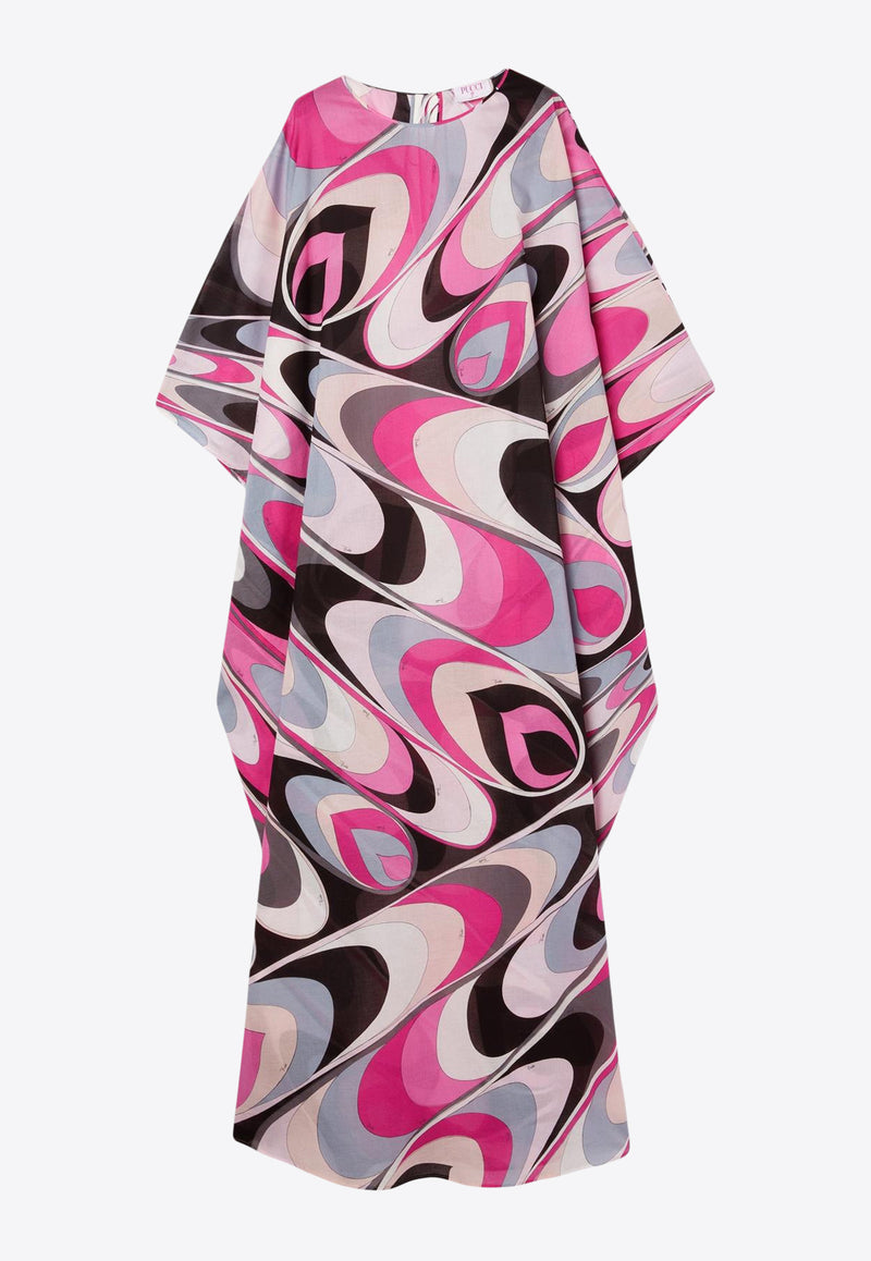 Pucci Onde Print Maxi Kaftan Multicolor