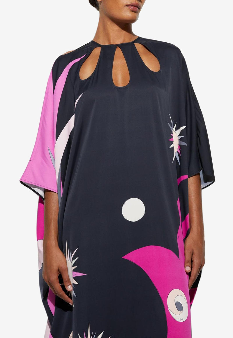 Pucci Stella Print Maxi Kaftan Multicolor