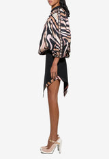 Pucci Marmo Print Voluminous Top Multicolor