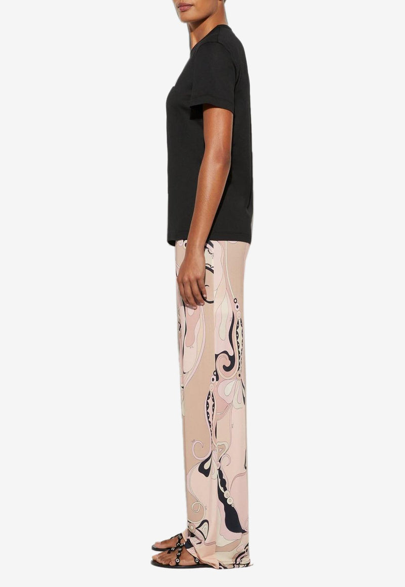 Pucci Logo Print Short-Sleeved T-shirt Black