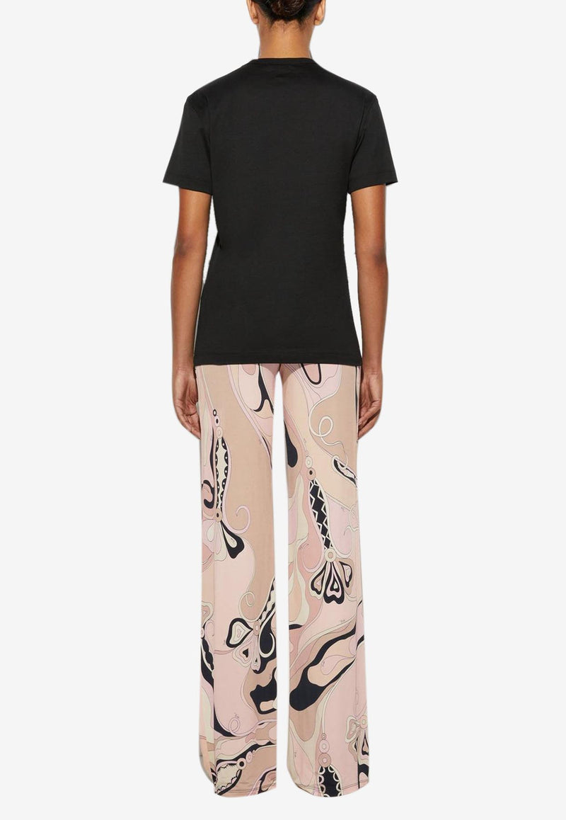Pucci Logo Print Short-Sleeved T-shirt Black