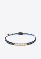 Miu Miu Braided Cord Bracelet  Blue 5IB7822IHJ/S_MIU-F05D4