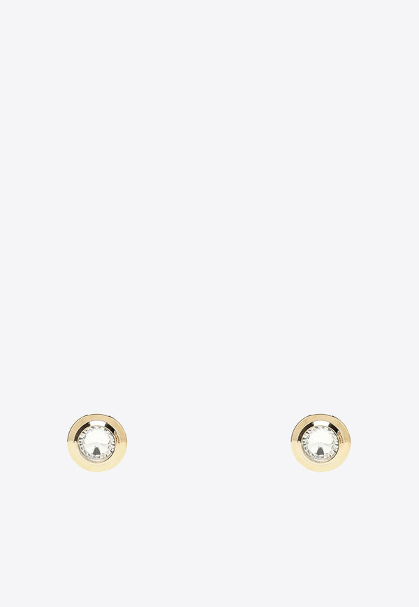 Miu Miu Crystal Embellished Clip-On Earrings  Gold 5IO0732F9C/N_MIU-F0NXA