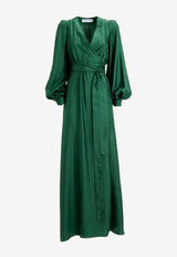 Raquel Diniz New Aurora Maxi Wrap Dress Green 5L03069 NUS0020 00000_609_GREEN