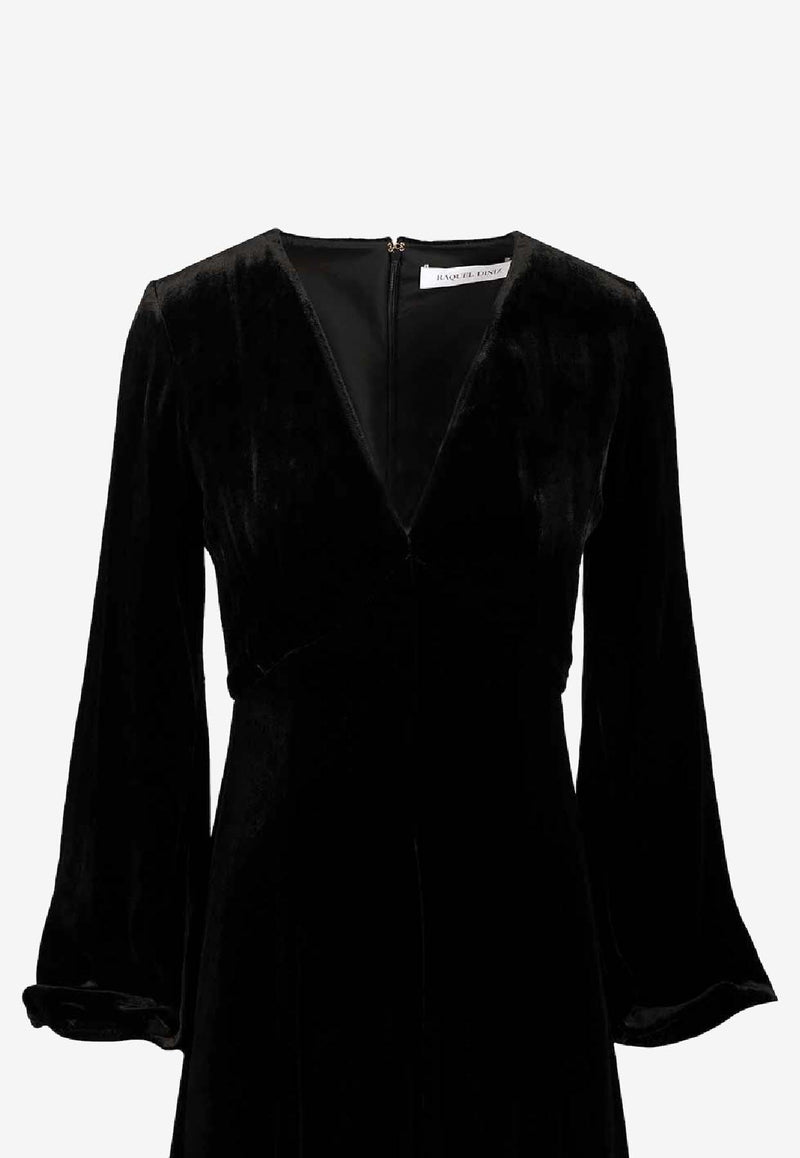Raquel Diniz New Ioanna Velvet Maxi Dress Black 5L03082 NUV0002 00000_999_BLACK