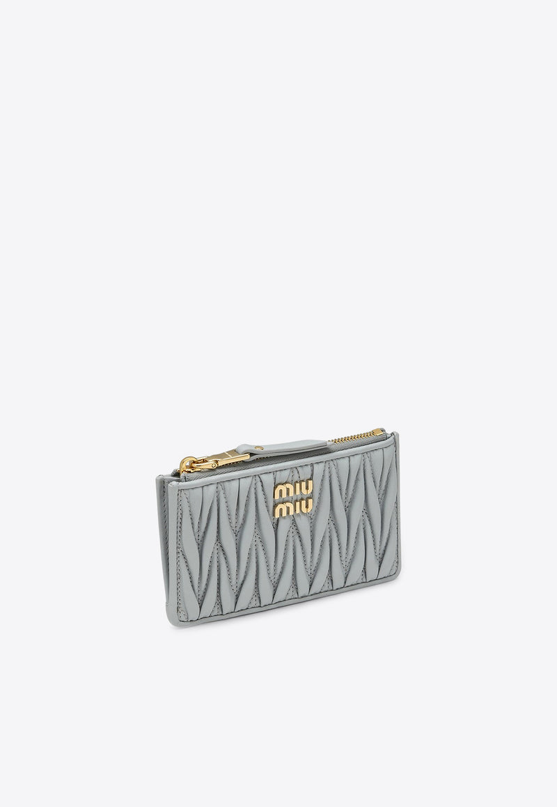 Miu Miu Matelassé Leather Zipped Wallet Pearl 5MB06M2FPP/P_MIU-F0164