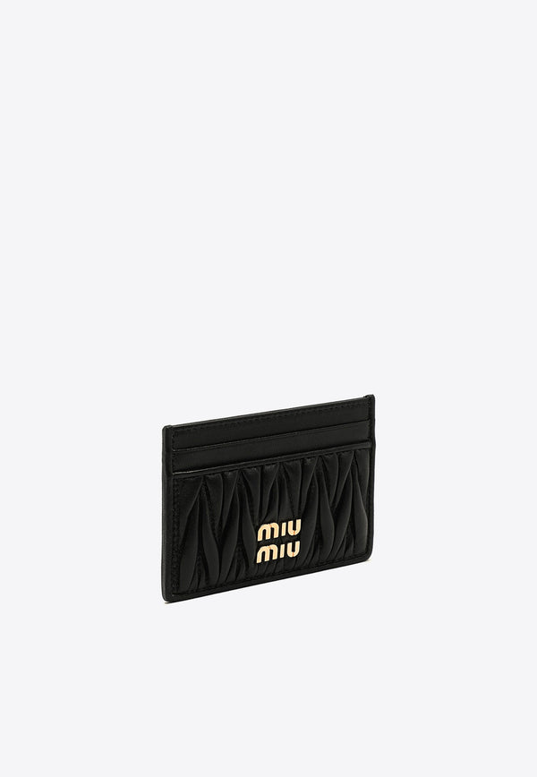 Miu Miu Logo Detailed Quilted-Leather Cardholder 5MC0762FPP/O_MIU-F0002